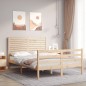 vidaXL Massivholzbett mit Kopfteil 140x190 cm vidaXL Massivholzbett mit Kopfteil 140x190 cm