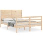 vidaXL Massivholzbett mit Kopfteil 140x190 cm vidaXL Massivholzbett mit Kopfteil 140x190 cm