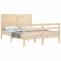 vidaXL Massivholzbett mit Kopfteil 140x190 cm vidaXL Massivholzbett mit Kopfteil 140x190 cm