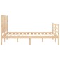 vidaXL Massivholzbett mit Kopfteil 140x190 cm vidaXL Massivholzbett mit Kopfteil 140x190 cm