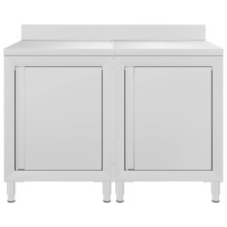 vidaXL Arbeitsschrank 120x60x96 cm Edelstahl 
