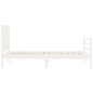 vidaXL Massivholzbett mit Kopfteil Weiß 90x200 cm vidaXL Massivholzbett mit Kopfteil Weiß 90x200 cm