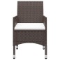 9-tlg. Garten-Essgruppe Poly Rattan und Glas Braun 9-tlg. Garten-Essgruppe Poly Rattan und Glas Braun