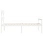 vidaXL Massivholzbett mit Kopfteil Weiß 100x200 cm vidaXL Massivholzbett mit Kopfteil Weiß 100x200 cm
