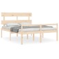 vidaXL Massivholzbett mit Kopfteil 160x200 cm vidaXL Massivholzbett mit Kopfteil 160x200 cm