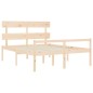vidaXL Massivholzbett mit Kopfteil 160x200 cm vidaXL Massivholzbett mit Kopfteil 160x200 cm