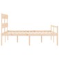 vidaXL Massivholzbett mit Kopfteil 160x200 cm vidaXL Massivholzbett mit Kopfteil 160x200 cm