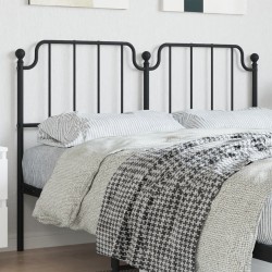 vidaXL Kopfteil Metall Schwarz 140 cm