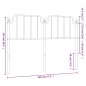 vidaXL Kopfteil Metall Schwarz 140 cm vidaXL Kopfteil Metall Schwarz 140 cm