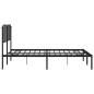 vidaXL Bettgestell mit Kopfteil Metall Schwarz 183x213 cm vidaXL Bettgestell mit Kopfteil Metall Schwarz 183x213 cm