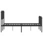 vidaXL Bettgestell mit Kopf- und Fußteil Metall Schwarz 120x200 cm vidaXL Bettgestell mit Kopf- und Fußteil Metall Schwarz 120x200 cm