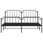 vidaXL Bettgestell mit Kopf- und Fußteil Metall Schwarz 160x200 cm vidaXL Bettgestell mit Kopf- und Fußteil Metall Schwarz 160x200 cm