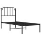 vidaXL Bettgestell mit Kopfteil Metall Schwarz 80x200 cm vidaXL Bettgestell mit Kopfteil Metall Schwarz 80x200 cm
