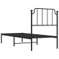 vidaXL Bettgestell mit Kopfteil Metall Schwarz 80x200 cm vidaXL Bettgestell mit Kopfteil Metall Schwarz 80x200 cm