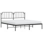 vidaXL Bettgestell mit Kopfteil Metall Schwarz 160x200 cm vidaXL Bettgestell mit Kopfteil Metall Schwarz 160x200 cm