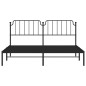 vidaXL Bettgestell mit Kopfteil Metall Schwarz 160x200 cm vidaXL Bettgestell mit Kopfteil Metall Schwarz 160x200 cm