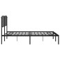 vidaXL Bettgestell mit Kopfteil Metall Schwarz 160x200 cm vidaXL Bettgestell mit Kopfteil Metall Schwarz 160x200 cm