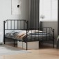 vidaXL Bettgestell mit Kopf- und Fußteil Metall Schwarz 107x203 cm vidaXL Bettgestell mit Kopf- und Fußteil Metall Schwarz 107x203 cm
