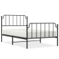 vidaXL Bettgestell mit Kopf- und Fußteil Metall Schwarz 107x203 cm vidaXL Bettgestell mit Kopf- und Fußteil Metall Schwarz 107x203 cm