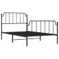 vidaXL Bettgestell mit Kopf- und Fußteil Metall Schwarz 107x203 cm vidaXL Bettgestell mit Kopf- und Fußteil Metall Schwarz 107x203 cm