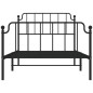 vidaXL Bettgestell mit Kopf- und Fußteil Metall Schwarz 107x203 cm vidaXL Bettgestell mit Kopf- und Fußteil Metall Schwarz 107x203 cm