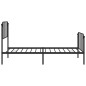 vidaXL Bettgestell mit Kopf- und Fußteil Metall Schwarz 107x203 cm vidaXL Bettgestell mit Kopf- und Fußteil Metall Schwarz 107x203 cm