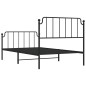 vidaXL Bettgestell mit Kopf- und Fußteil Metall Schwarz 107x203 cm vidaXL Bettgestell mit Kopf- und Fußteil Metall Schwarz 107x203 cm
