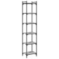 vidaXL Bücherregal 6 Böden Grau Sonoma 40x30x188 cm Holzwerkstoff vidaXL Bücherregal 6 Böden Grau Sonoma 40x30x188 cm Holzwerkstoff