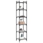 vidaXL Bücherregal 6 Böden Grau Sonoma 40x30x188 cm Holzwerkstoff vidaXL Bücherregal 6 Böden Grau Sonoma 40x30x188 cm Holzwerkstoff