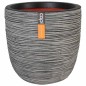Capi Blumentopf Nature Rib Oval 43 x 41 cm Anthrazit PKOFZ933 Capi Blumentopf Nature Rib Oval 43 x 41 cm Anthrazit PKOFZ933