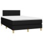 vidaXL Boxspringbett mit Matratze Schwarz 120x200 cm Stoff vidaXL Boxspringbett mit Matratze Schwarz 120x200 cm Stoff