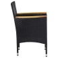 vidaXL 5-tlg. Garten-Essgruppe Schwarz Poly Rattan und Akazienholz vidaXL 5-tlg. Garten-Essgruppe Schwarz Poly Rattan und Akazienholz
