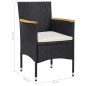 vidaXL 5-tlg. Garten-Essgruppe Schwarz Poly Rattan und Akazienholz vidaXL 5-tlg. Garten-Essgruppe Schwarz Poly Rattan und Akazienholz