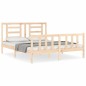vidaXL Massivholzbett mit Kopfteil 160x200 cm vidaXL Massivholzbett mit Kopfteil 160x200 cm
