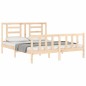 vidaXL Massivholzbett mit Kopfteil 160x200 cm vidaXL Massivholzbett mit Kopfteil 160x200 cm