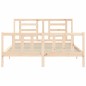 vidaXL Massivholzbett mit Kopfteil 160x200 cm vidaXL Massivholzbett mit Kopfteil 160x200 cm