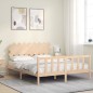 vidaXL Massivholzbett mit Kopfteil 160x200 cm vidaXL Massivholzbett mit Kopfteil 160x200 cm