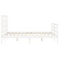 vidaXL Massivholzbett mit Kopfteil Weiß 140x190 cm vidaXL Massivholzbett mit Kopfteil Weiß 140x190 cm