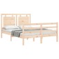 vidaXL Massivholzbett mit Kopfteil 140x200 cm vidaXL Massivholzbett mit Kopfteil 140x200 cm