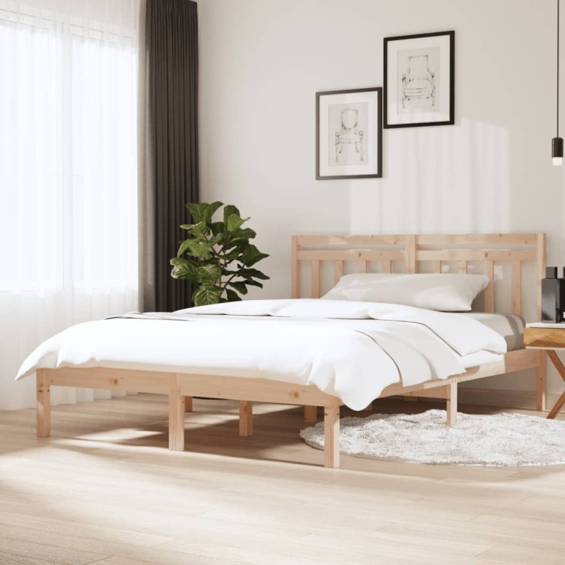 vidaXL Massivholzbett Kiefer 140x190 cm vidaXL Massivholzbett Kiefer 140x190 cm
