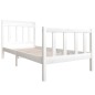 vidaXL Massivholzbett Weiß 90x190 cm vidaXL Massivholzbett Weiß 90x190 cm