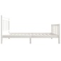 vidaXL Massivholzbett Weiß 90x190 cm vidaXL Massivholzbett Weiß 90x190 cm
