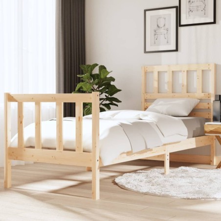 vidaXL Massivholzbett 75x190 cm