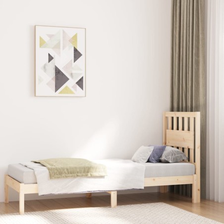 vidaXL Massivholzbett Kiefer 75x190 cm
