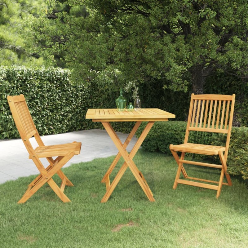 vidaXL 3-tlg. Garten-Essgruppe Klappbar Massivholz Akazie vidaXL 3-tlg. Garten-Essgruppe Klappbar Massivholz Akazie