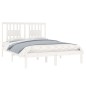 vidaXL Massivholzbett Weiß 120x190 cm vidaXL Massivholzbett Weiß 120x190 cm
