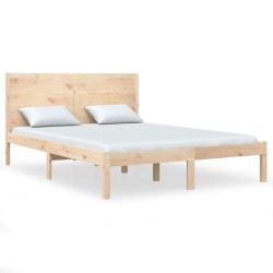 vidaXL Massivholzbett Kiefer 140x190 cm