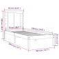 vidaXL Massivholzbett 75x190 cm vidaXL Massivholzbett 75x190 cm