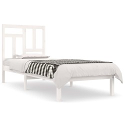 vidaXL Massivholzbett Weiß 75x190 cm