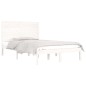 vidaXL Massivholzbett Weiß 135x190 cm vidaXL Massivholzbett Weiß 135x190 cm